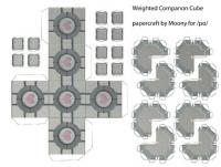 Weighted Companion Cube Papercraft